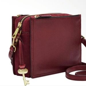 Fossil Campbell Leather Crossbody Bag